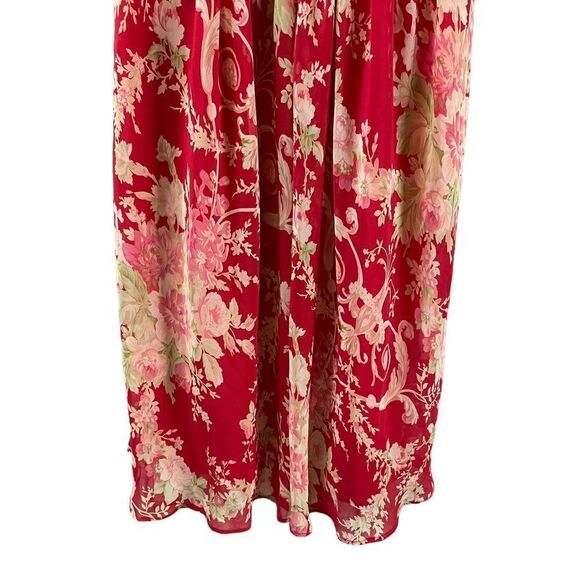 Oscar de la Renta Pink Label Rose Floral Nightgown Sleepwear Size Small - Picture 6 of 7
